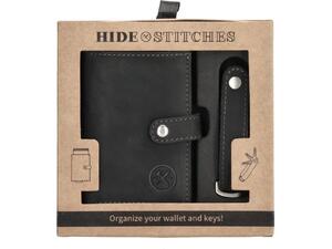 Πορτοφόλι Safety wallet hide & stitches Black (20208-001)